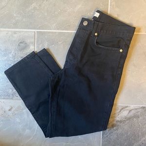 High Waisted Cropped Mom Jeans